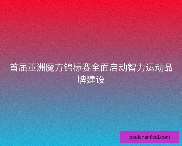 首届亚洲魔方锦标赛全面启动智力运动品牌建设