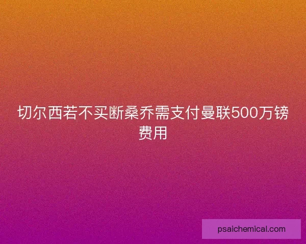 切尔西若不买断桑乔需支付曼联500万镑费用