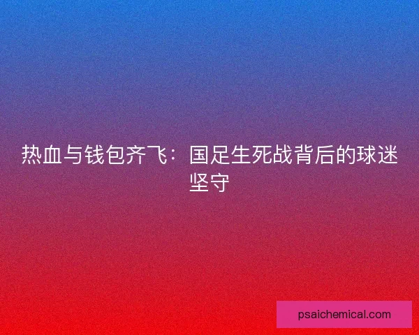 热血与钱包齐飞：国足生死战背后的球迷坚守