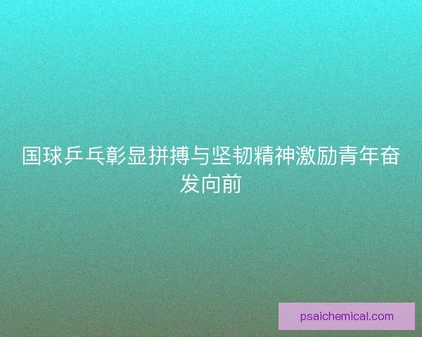 国球乒乓彰显拼搏与坚韧精神激励青年奋发向前